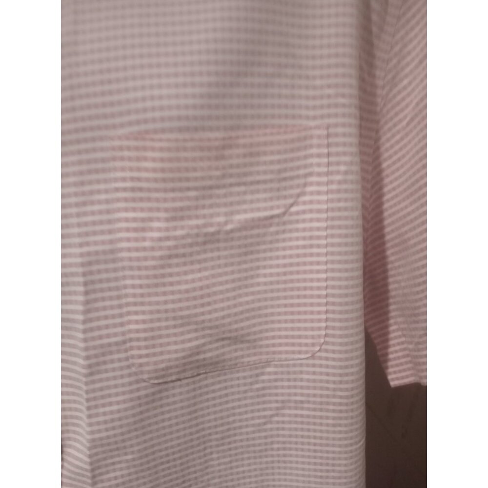 New Roundtree & Yorke Short Sleeve 2XB Pink White Check Hangout S/S Shirt NWT - Picture 4 of 13